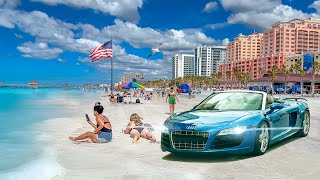 Clearwater Beach Florida After Hurricanes Milton and Helene 4K Driving Tour Live Cam Tampa Bay [upl. by Analahs]