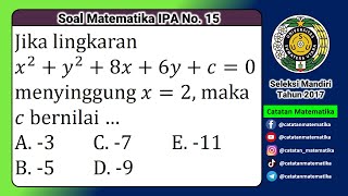 Pembahasan Soal Seleksi Mandiri USU 2017 No 15  Matematika IPA [upl. by Rusel]