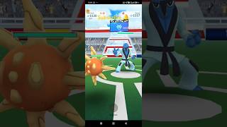 Solrock vs sawk battle pokemongo shots 🔔 [upl. by Mckinney]