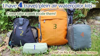 Yes I really do have 4 different travelplein air watercolor kits [upl. by Okikuy]