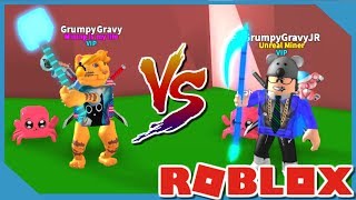 Lightning Hammer VS Mythical Scythe  Roblox Mining Simulator [upl. by Thanh]