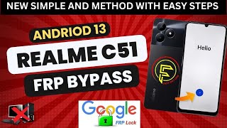 NEW TRICK REALME C51 C53 NOTE 50 FRP BYPASS  ANDRIOD 13  PATTREN RESET PHONE CLONE NOT WORK [upl. by Lupe]