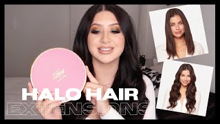 LUXY HALO HAIR EXTENSIONS REVIEW  DEMO [upl. by O'Kelly]