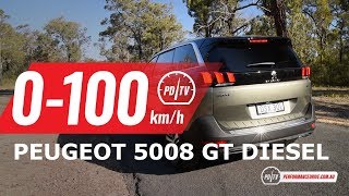 2018 Peugeot 5008 GT diesel 0100kmh amp engine sound [upl. by Hampton]