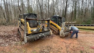 ASV 120 and Cat 299 forestry mulching for the Girl Scouts [upl. by Issor]