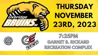 20231123 Uxbridge Bruins 6 Clarington Eagles 5 Hilites 2 [upl. by Naima305]