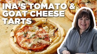 Ina Gartens 5Star Tomato and Goat Cheese Tarts  Barefoot Contessa  Food Network [upl. by Mcnully]