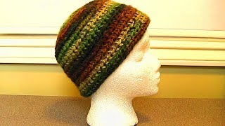 Crochet Easy Beanie half double stitch [upl. by Lydell133]