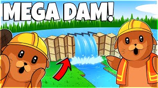 Engineering a MEGA DAM to survive in Timberborn [upl. by Lalla990]