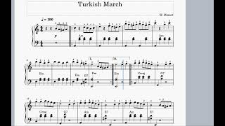 Turkish March Rondo Alla Turca Mozart  Accordion Sheet Music A1 [upl. by Delora]