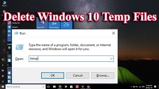 Delete Temp Files in Windows 10 Using Run [upl. by Hakeber432]