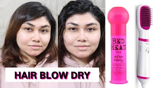 Hair Styling With TIGI BED HEAD After Party And PHILIPS Air Styler Blow Dryer [upl. by Spiegel550]