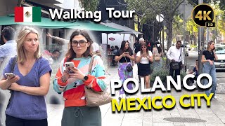 Unveiling POLANCOS Hidden GEMS 🇲🇽  WALKING TOUR 4K Mexico City LUXURY Neighbourhood 💎 [upl. by Sivraj]