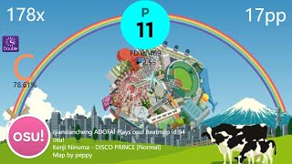 osu  DISCO PRINCE Normal  DT 7861 C [upl. by Naleek604]