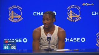 Jonathan Kuminga Postgame Interview  Golden State Warriors win over the Detroit Pistons 10286 [upl. by Noraha977]