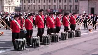 RecordBreaking 420 Alphorns in Milans Piazza Duomo [upl. by Arikihs]