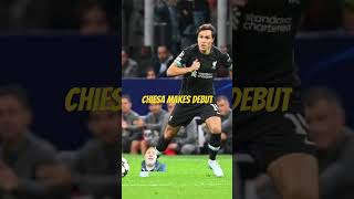 Chiesa makes liverpool debut in San siro shorts chiesa liverpoolfc [upl. by Sesiom271]