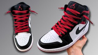 HOW TO LACE NIKE AIR JORDAN 1 MID Best Way [upl. by Odareg505]