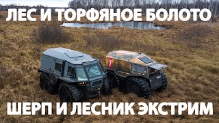 Взяли вездеходы Шерп Про и Лесник Экстрим топить в болотах и каналах старых торфоразработок [upl. by Redd]