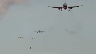 Go Around  Runway closed  London Heatrow TimeLapse HD [upl. by Nahgrom]