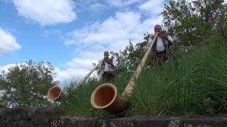 Burgruine Lemberg Pfalz Germany Spezial Event Alphornklang und Schwobablech [upl. by Francklyn]