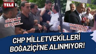 Milletvekilleri üniversiteye alınmıyor Güvenlik görevlileri milletvekillerinin önüne set çekti [upl. by Husain]