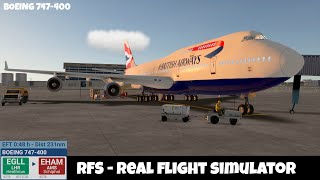 RFS  Real Flight Simulator  LondonHeathrow to AmsterdamSchiphol Full Flight With ATC calls [upl. by Hymen]