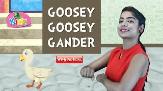 Goosey Goosey Gander  Action Rhyme  Animated Poem For Kids  Anikidz [upl. by Sunev59]