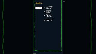 Simplify Square Roots maths math algebra algebratricks squareroot [upl. by Mitch]