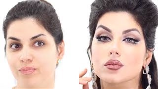 Mahlagha Jaberi inspired makeup by Hanan Alnajadah مه لقا جابري راهي جابر حنان النجادة [upl. by Ekenna]