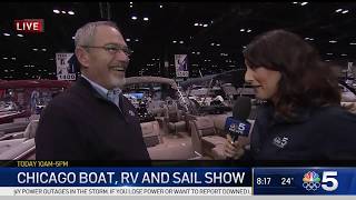 Pontoons at the Chicago Boat RV amp Sail Show [upl. by Amlet222]