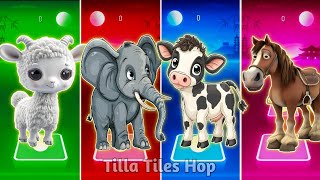 Funny Goat🐐 🆚 Funny Elephant🐘 🆚 Funny Cow 🐄 🆚 Funny Horse 🐎In Tiles Hop EDM Rush 🎶 tileshop​EDMRush [upl. by Ahsyt939]