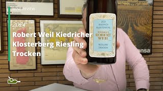 Wine Review Robert Weil Kiedricher Klosterberg Riesling Trocken 2021 [upl. by Cohleen547]