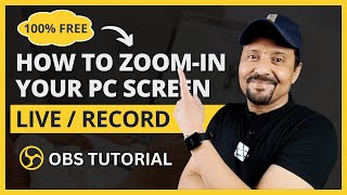 How To Zoom In Out On Screen Recording  How To Zoom In OBS Recording Using ZoomIt  OBS STUDIO [upl. by Ysdnyl]