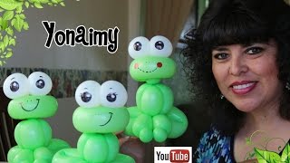 COMO HACER UNA RANITA CON GLOBOS BALLOON FROG [upl. by Di]