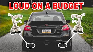 201521 Subaru WRX  STi Muffler Delete Axle Back 4 Inch Quad Tips Exhaust EOS ft StreetInspired1 [upl. by Chantalle737]