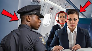 Flight Attendant Kicks Black Cop Off Plane  She INSTANTLY Regrets It [upl. by Eerot691]