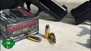 Winchester Silvertip 9mm 147gr  Clear Ballistics Gel Test  Beretta Nano and Glock 19 [upl. by Sitruk529]