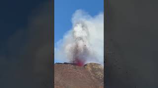 L’attività stromboliana dell’Etna al Cratere Voragine sicilia volcano etna shortvideo [upl. by Ranee]