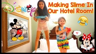 Making slime in our hotel room at Disney World [upl. by Hui594]