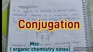 notes on conjugation MSc sem1 organic chemistry notes delocalised chemical bonding [upl. by Applegate558]