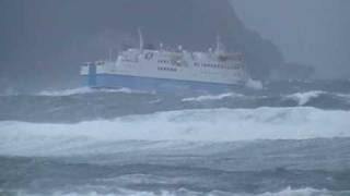 Northlink Ferry Hamnavoe setting off the Stromness to Scrabster [upl. by Eadrahc921]