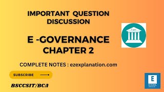 EGOVERNANCEIMPORTANT QUESTION DISCUSSION CHAPTER 2 egovernance bsccsit easyexplanation [upl. by Safko]