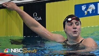 Ledeckys historic FIVEPEAT in 800 free caps off undefeated 2022 Worlds  NBC Sports [upl. by Oramlub]