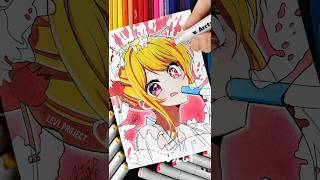 Drawing Hoshino Ruby 💗 Stained Art🎨  Oshi No Ko drawinganime shorts oshinoko hoshinoruby [upl. by Aihgn]