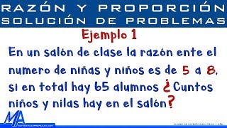 Razones y proporciones solución de problemas  Ejemplo 1 [upl. by Elsbeth]