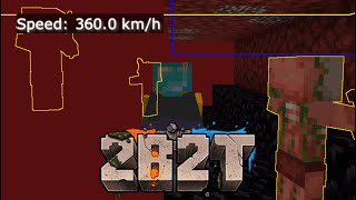 Fastest Method to travel on 2b2t 360KMh Config included [upl. by Atirehs32]