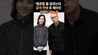 결혼할 줄 알았는데 공개연애 후 헤어진 연예인 Top 5 [upl. by Ewell673]