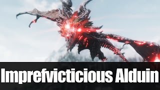 Skyrim Mods  Imprefvicticious Alduin 4kHD [upl. by Gayner768]