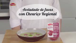 Receita aveludado de favas com Chouriço Regional  Porminho [upl. by Chemar]